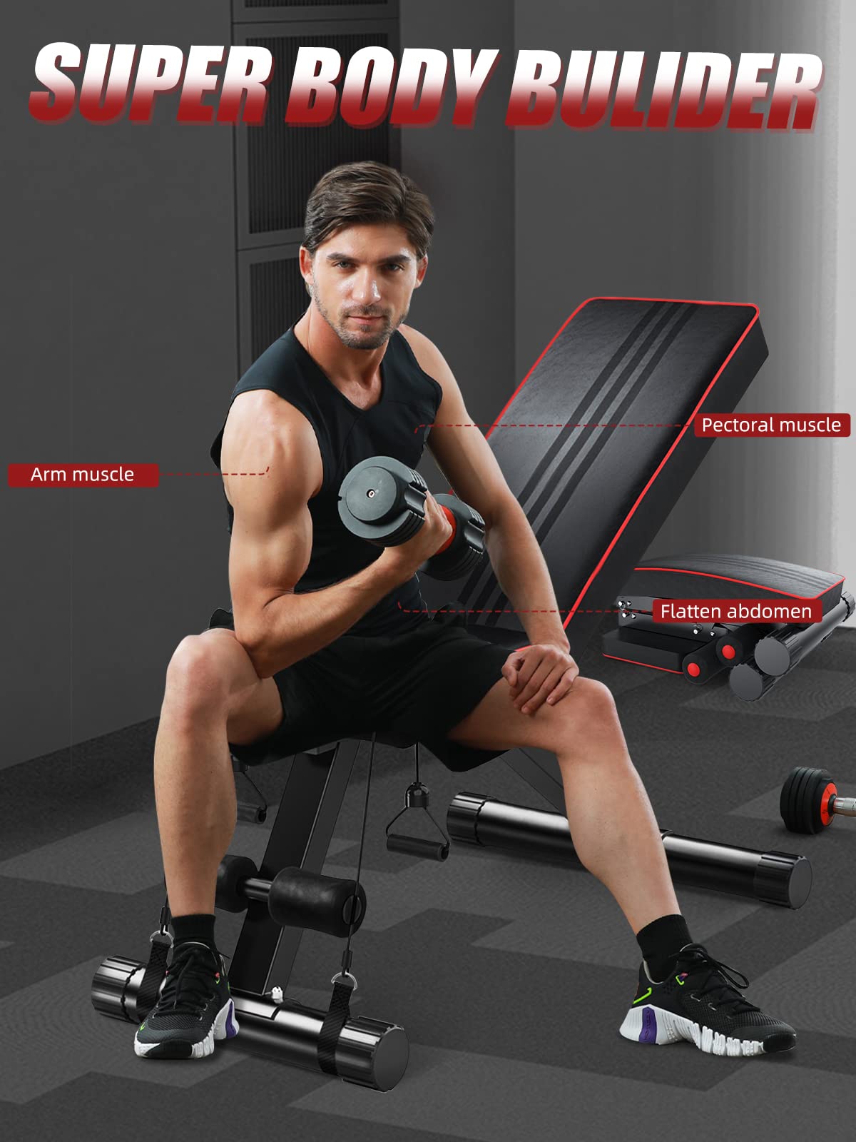Multifunctional adjustable bench